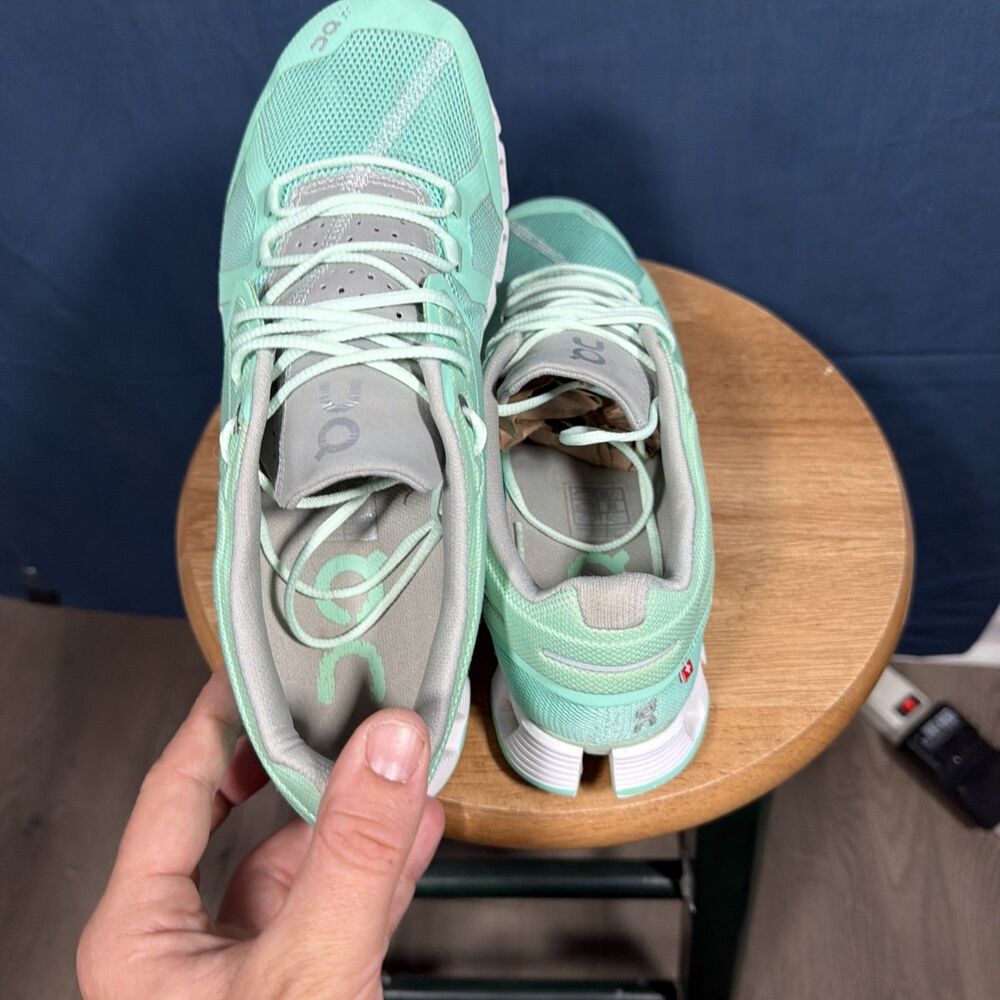 On Running Cloud 5 Mint Green Women's Running Shoes Size 9 - Picture 5 of 7
